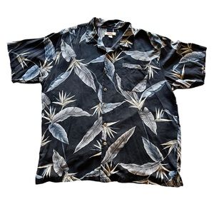 ❣️SALE❣️ Rio 100% Silk Hawaiian Beach Cruise Shirt Floral Button Up Top